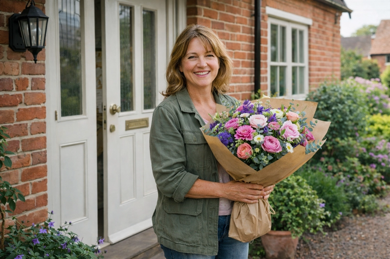 Fresh flowers arranged by a local Perth florist, ready for delivery.